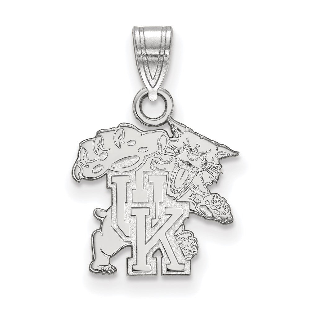 Sterling Silver Rhodium-plated University of Kentucky Small Pendant