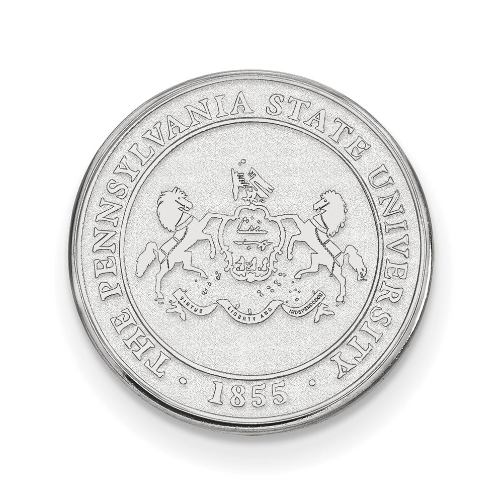 Sterling Silver Rhodium-plated Penn State University Crest Lapel Pin