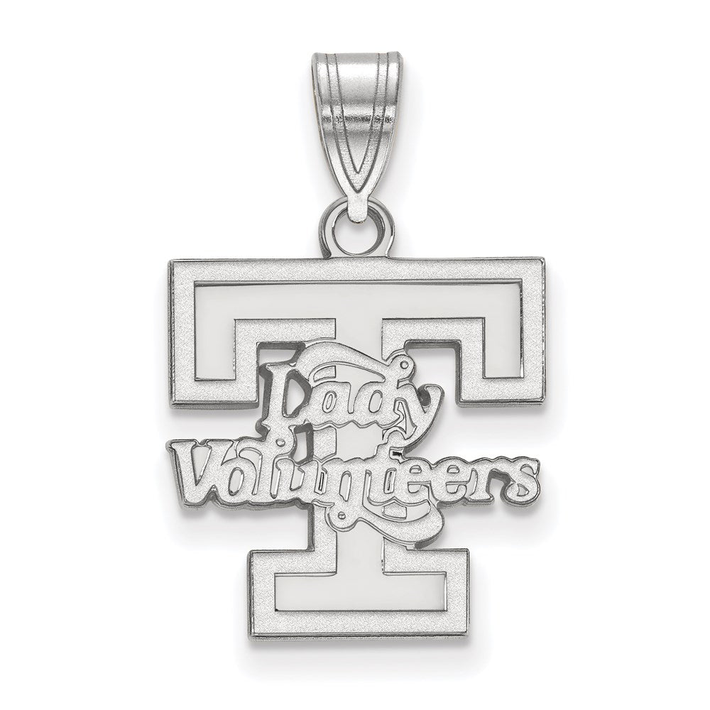 Sterling Silver Rhodium-plated University of Tennessee Medium Pendant