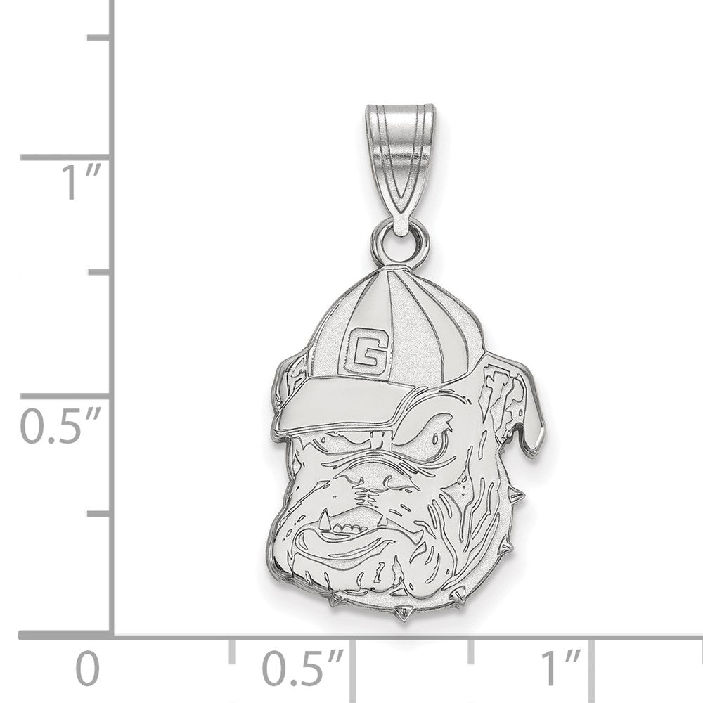 14K White Gold University of Georgia Large Pendant