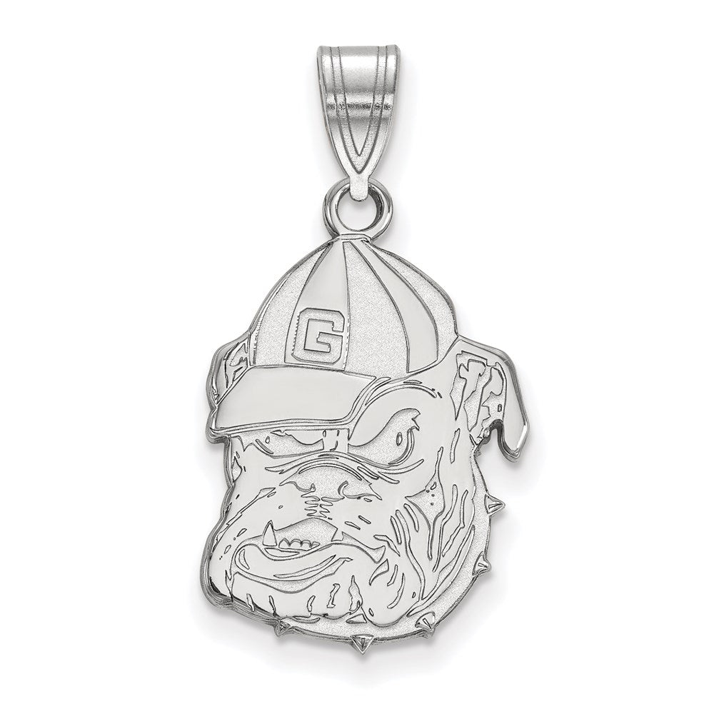 14K White Gold University of Georgia Large Pendant