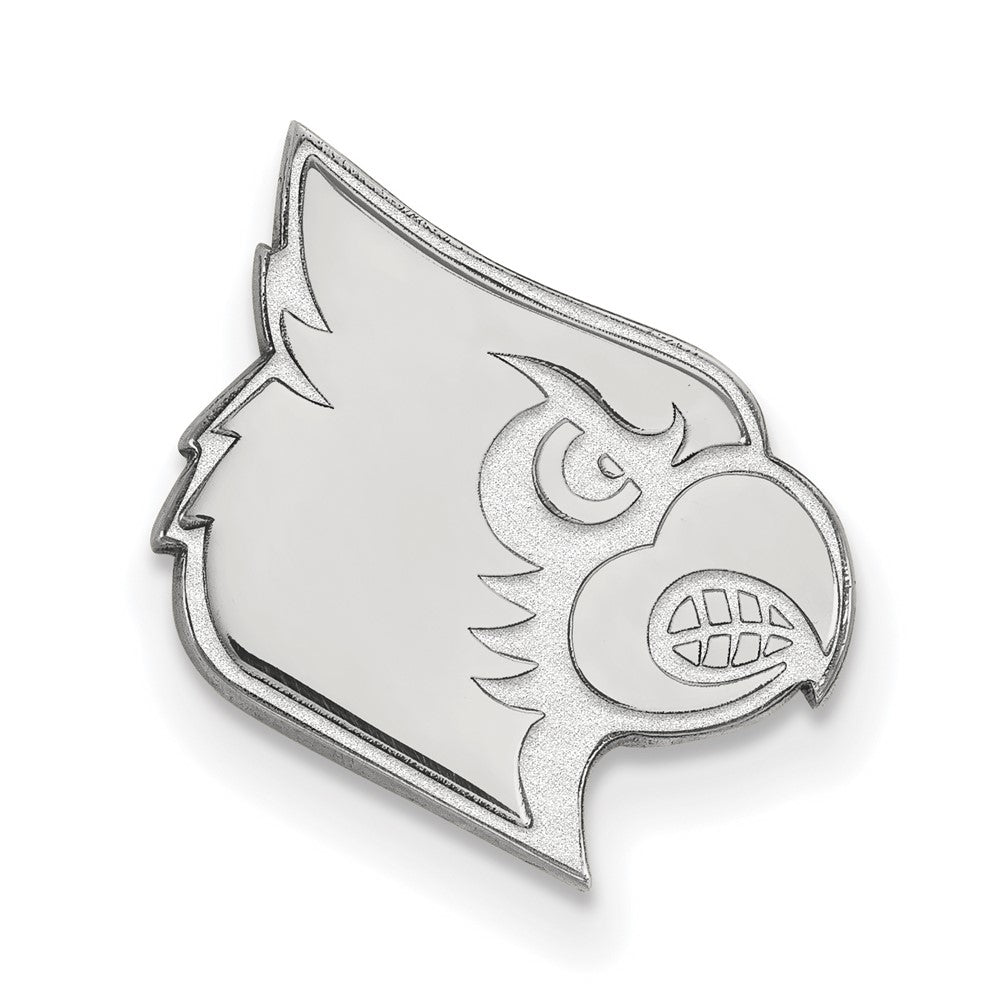 Sterling Silver Rhodium-plated University of Louisville Lapel Pin