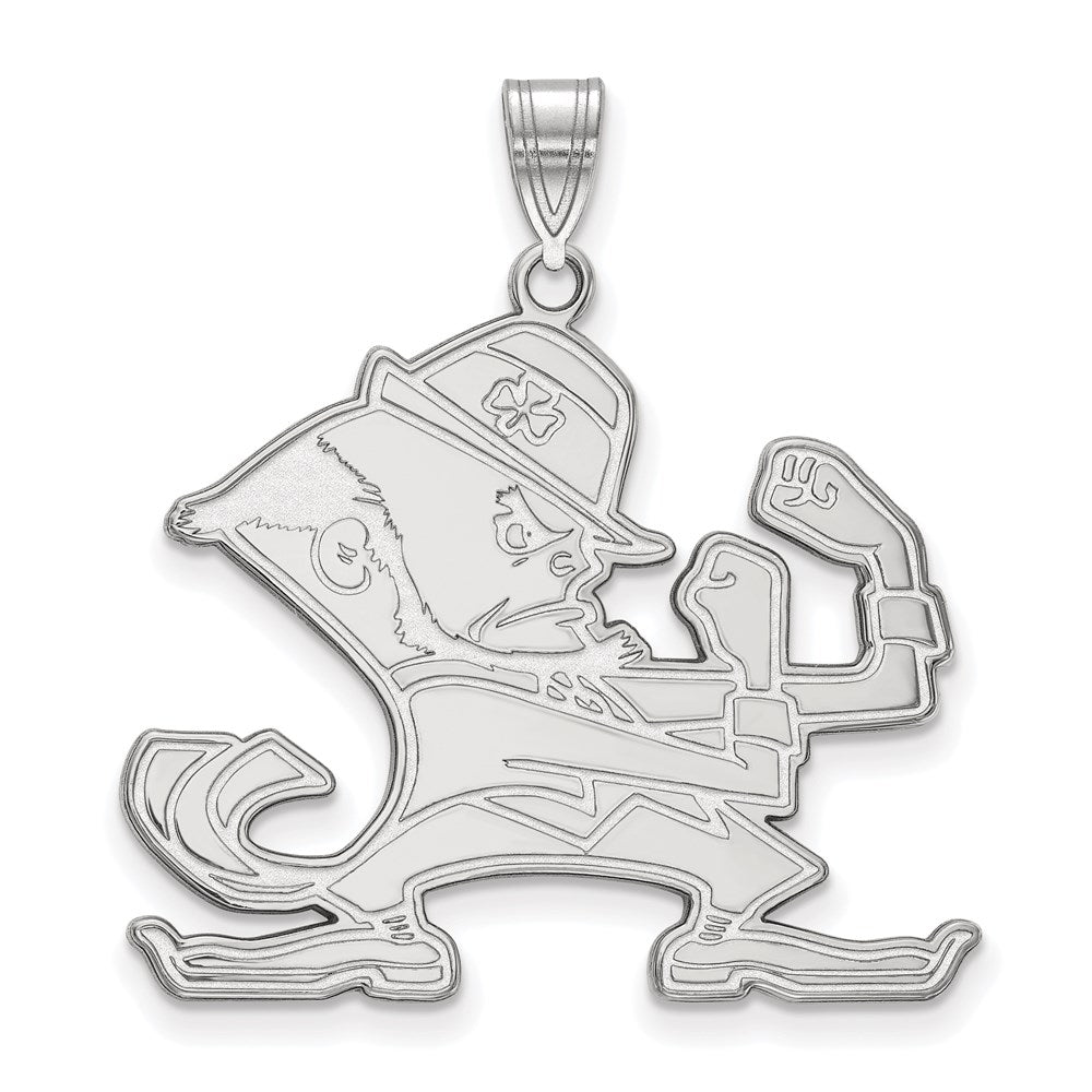Sterling Silver Rhodium-plated University of Notre Dame XL Pendant