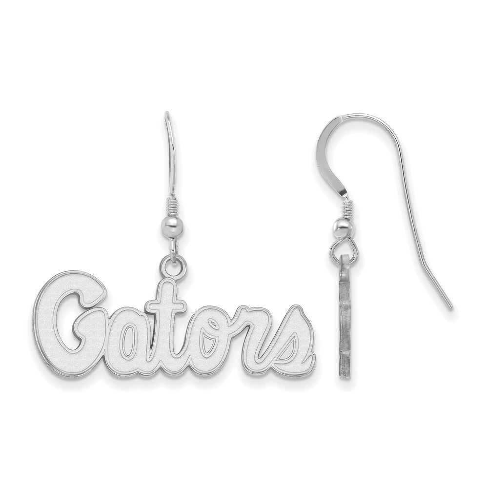 Sterling Silver Rhodium-plated Univ. of Florida Small Dangle Earrings