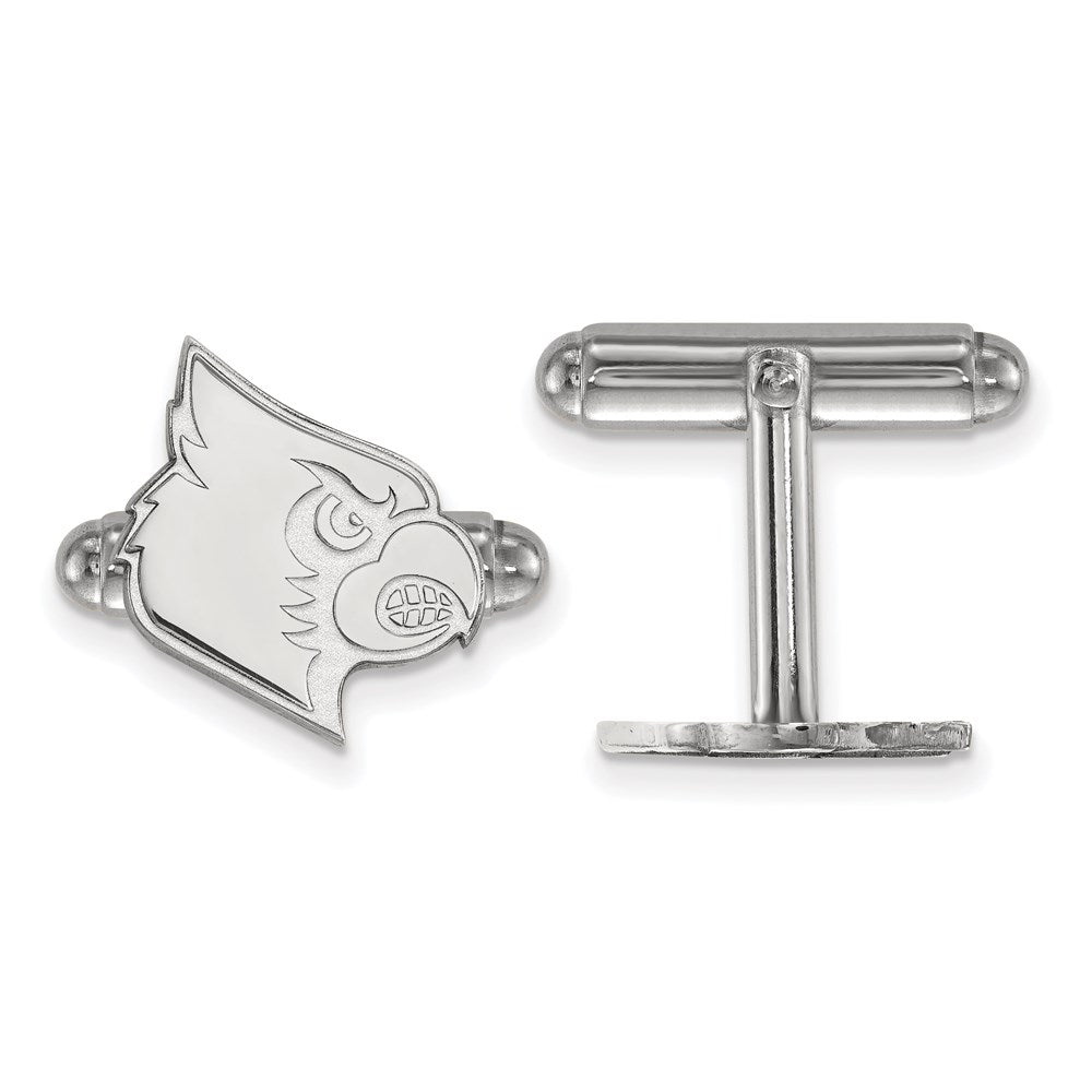 Sterling Silver Rhodium-plated University of Louisville Cuff Links