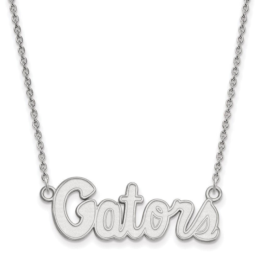 Sterling Silver Rhodium-plated U. of Florida Small Pendant Necklace