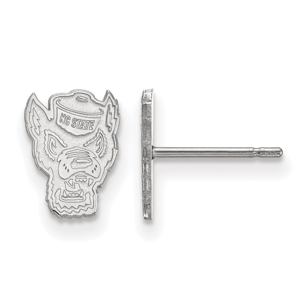 Sterling Silver Rhodium-plated North Carolina State U. XS Post Earrings