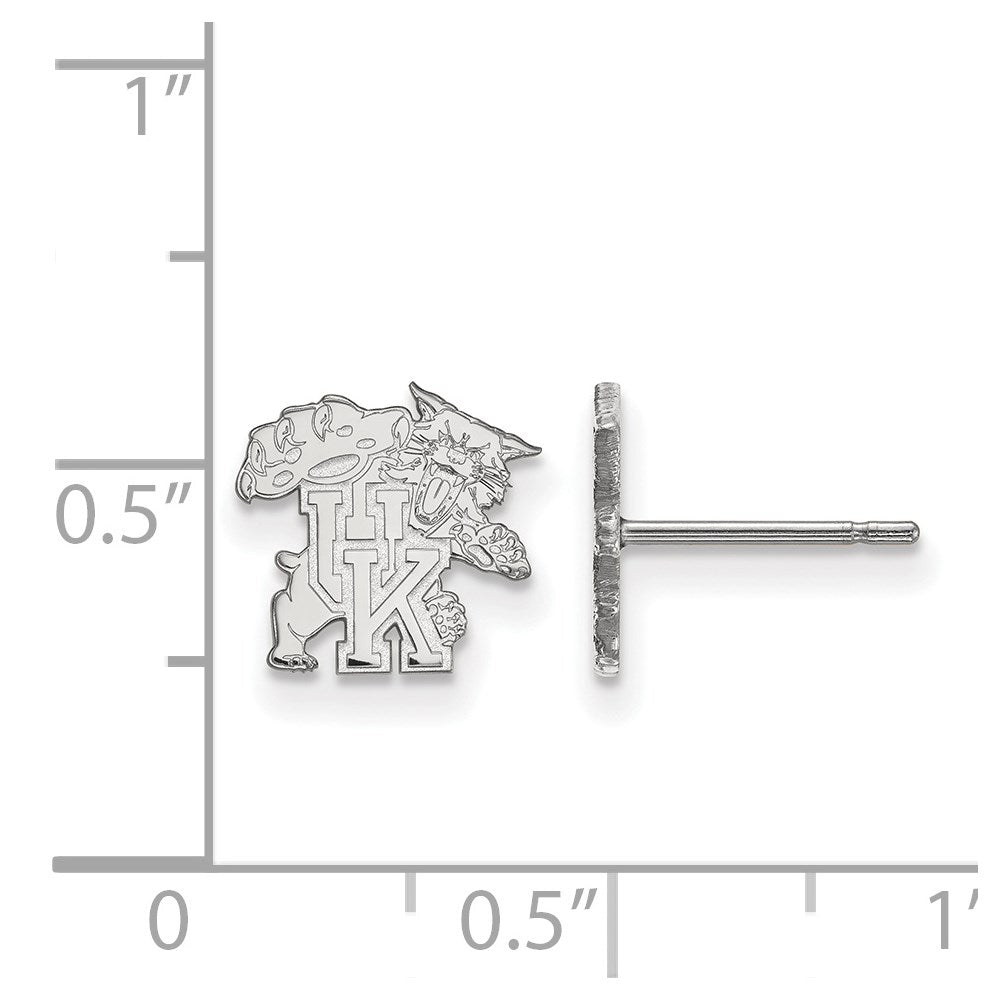 Sterling Silver Rhodium-plated Univ. of Kentucky XS Post Earrings