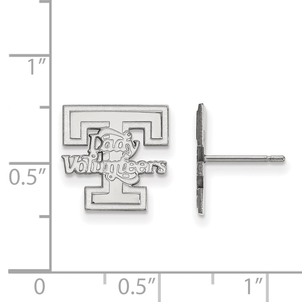 Sterling Silver Rhodium-plated Univ. of Tennessee Small Post Earrings