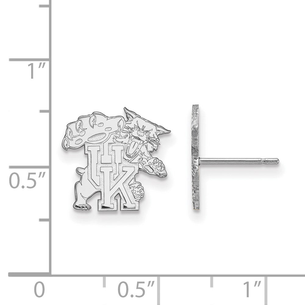 Sterling Silver Rhodium-plated Univ. of Kentucky Small Post Earrings