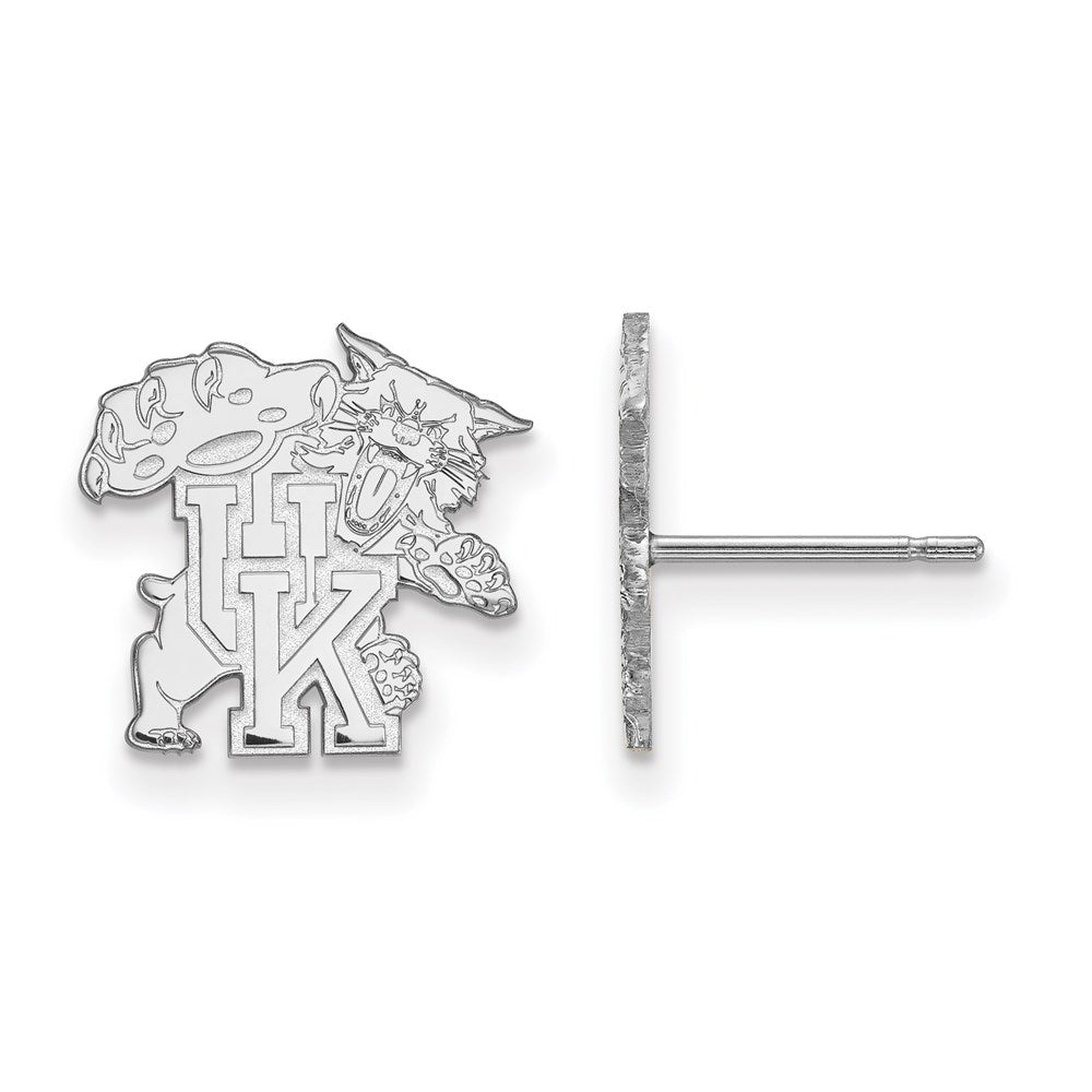 Sterling Silver Rhodium-plated Univ. of Kentucky Small Post Earrings