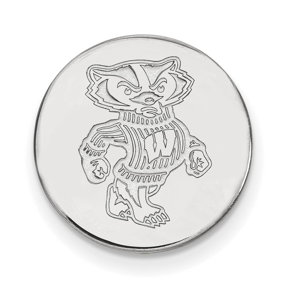 Sterling Silver Rhodium-plated University of Wisconsin Lapel Pin