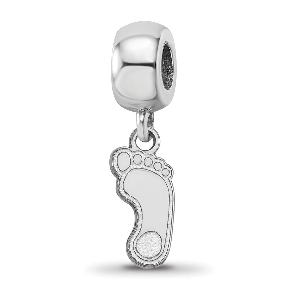 Sterling Silver Rhodium-plated U. of N. Carolina Small Dangle Bead