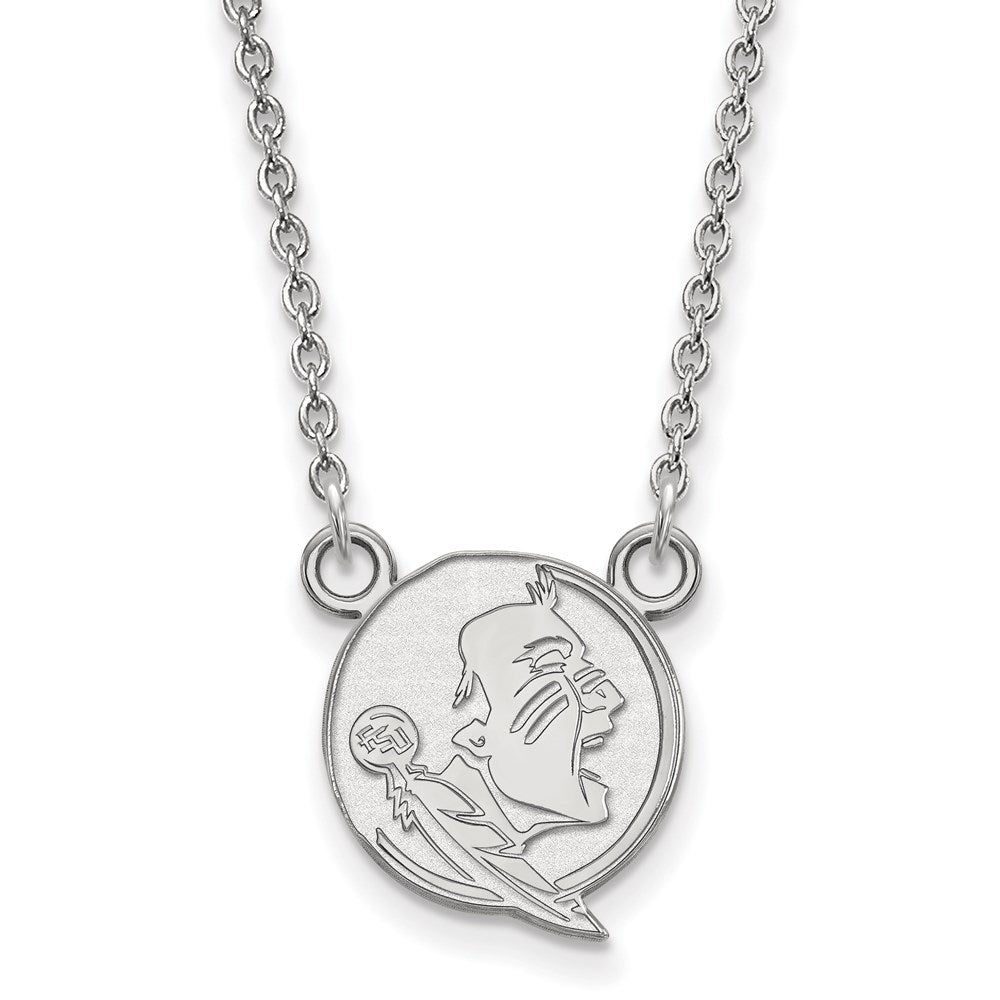 Sterling Silver Rhodium-plated Florida State U. Small Pendant Necklace