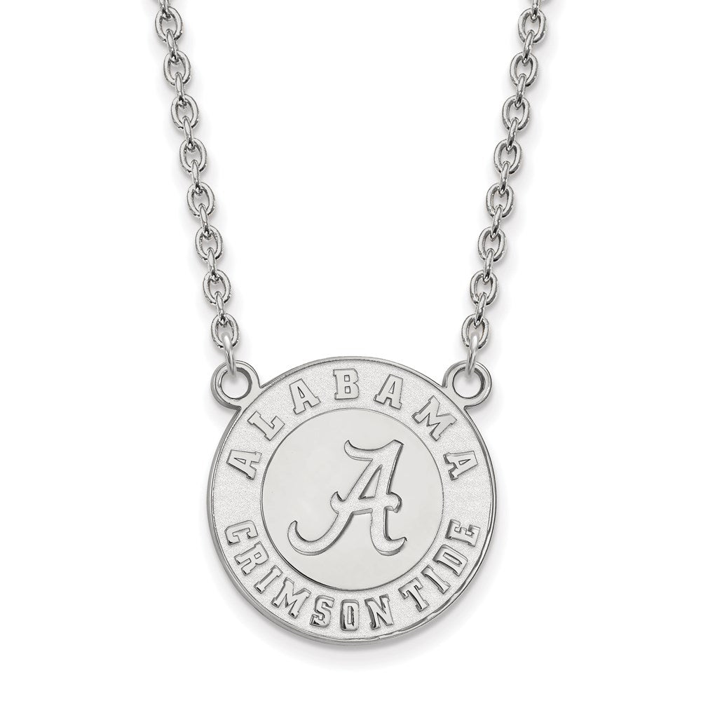 Sterling Silver Rhod-plated U. of Alabama Large Pendant Necklace