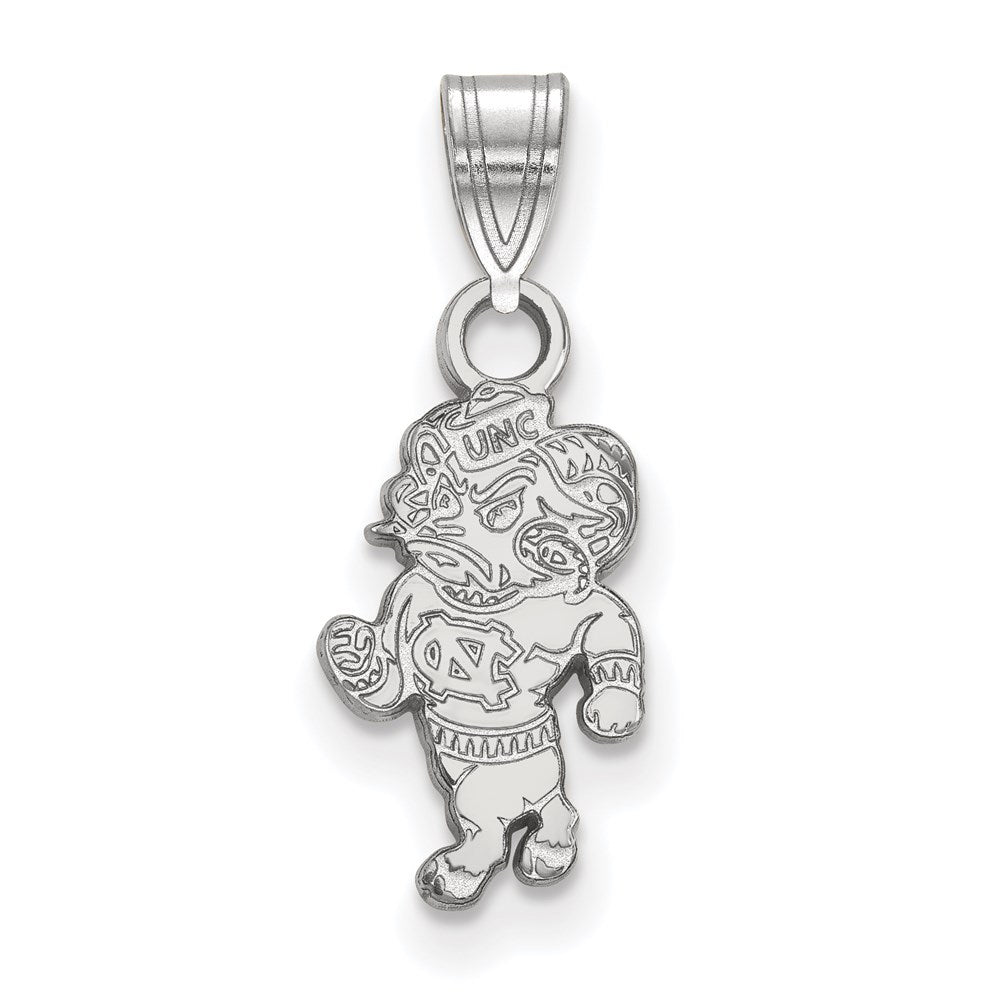 Sterling Silver Rhodium-plated Univ. of North Carolina Small Pendant