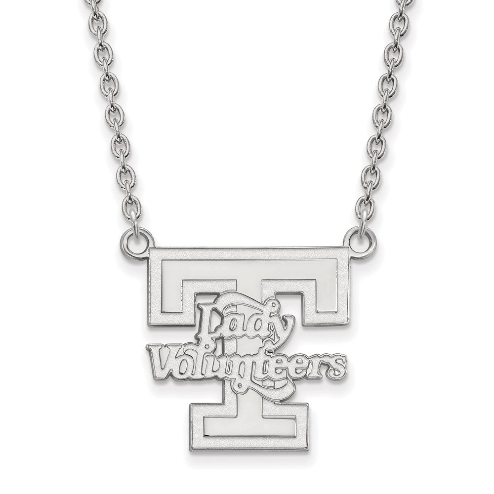 Sterling Silver Rhodium-plated U. of Tennessee Large Pendant Necklace
