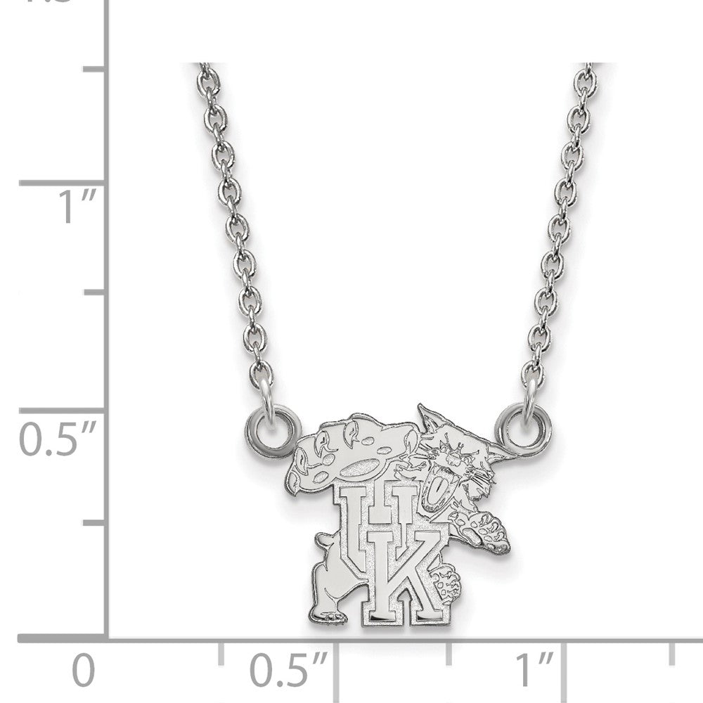 Sterling Silver Rhodium-plated U. of Kentucky Small Pendant Necklace