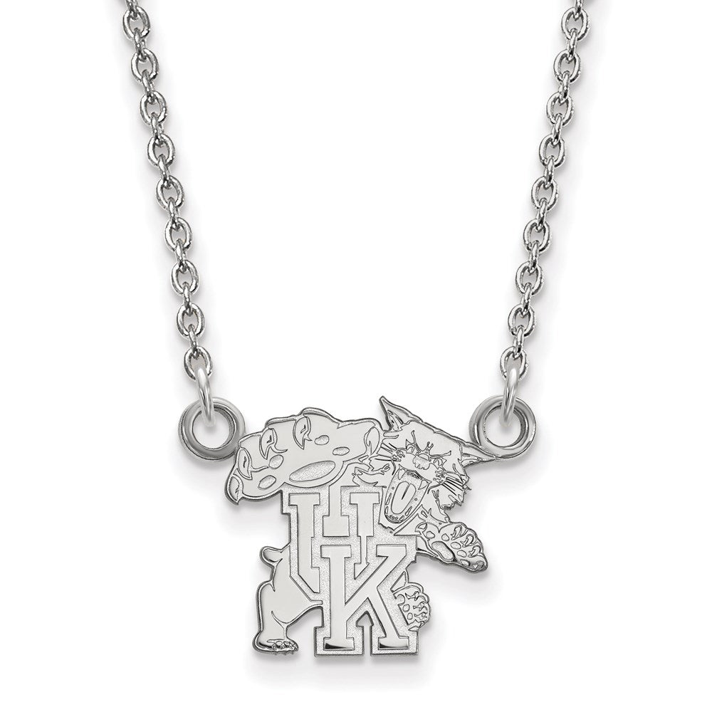 Sterling Silver Rhodium-plated U. of Kentucky Small Pendant Necklace
