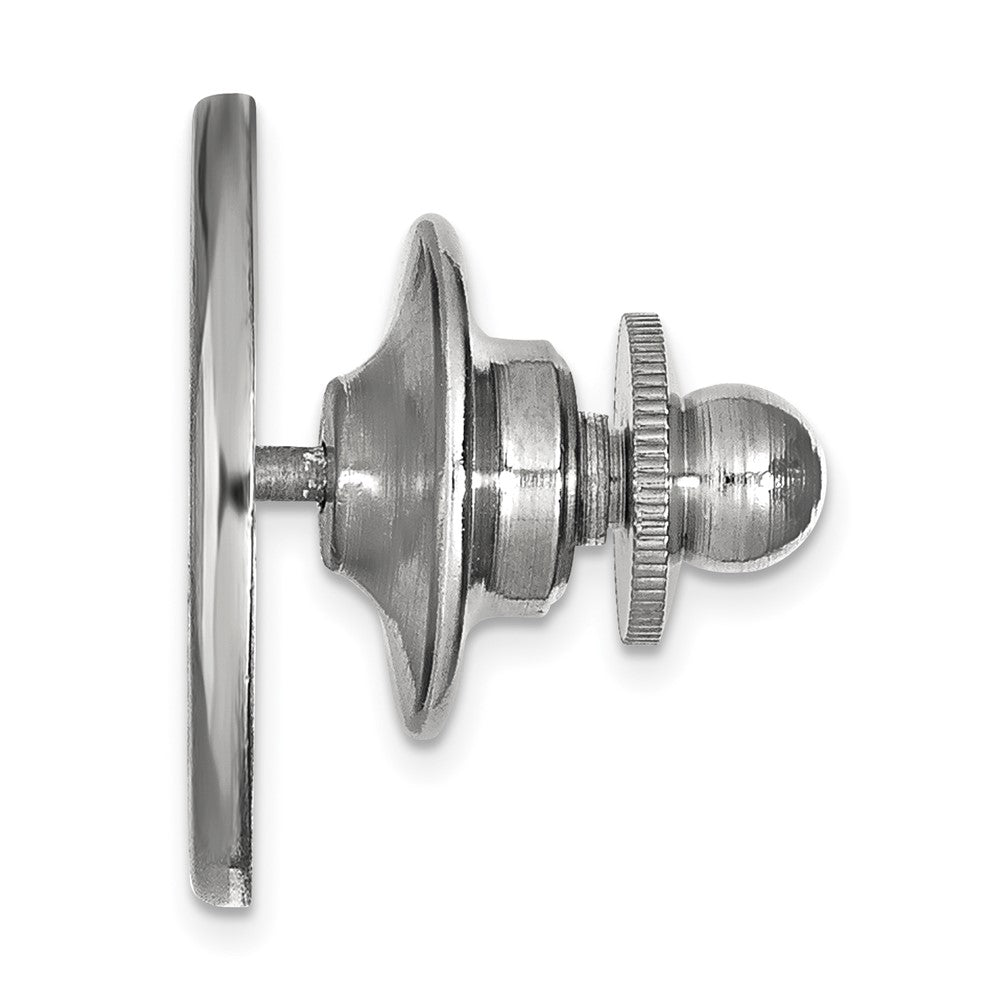 Sterling Silver Rhodium-plated Georgia Tech Crest Lapel Pin
