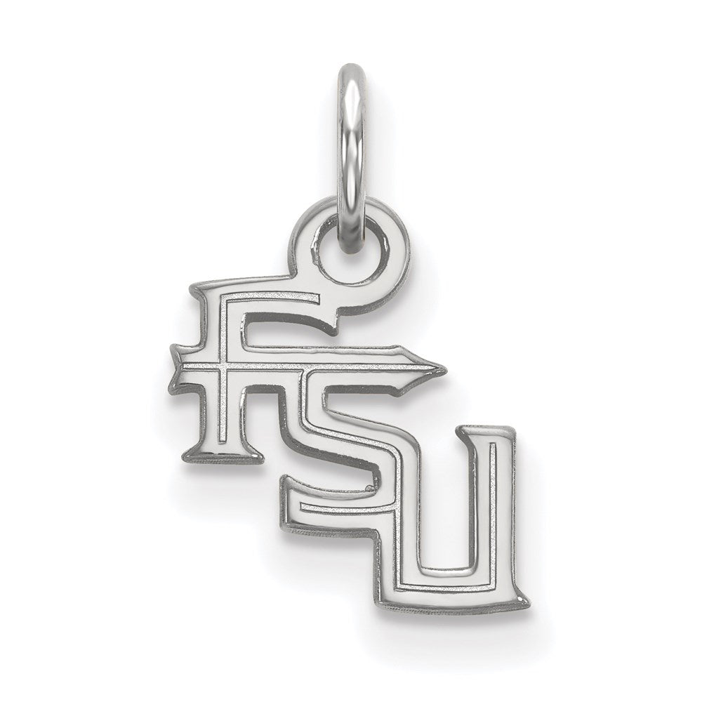 Sterling Silver Rhodium-plated Florida State University XS Pendant