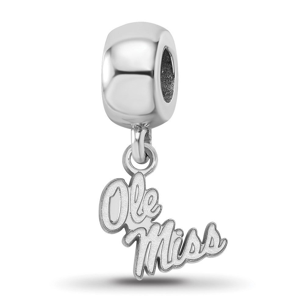 Sterling Silver Rhodium-plated U. of Mississippi XS Dangle Bead