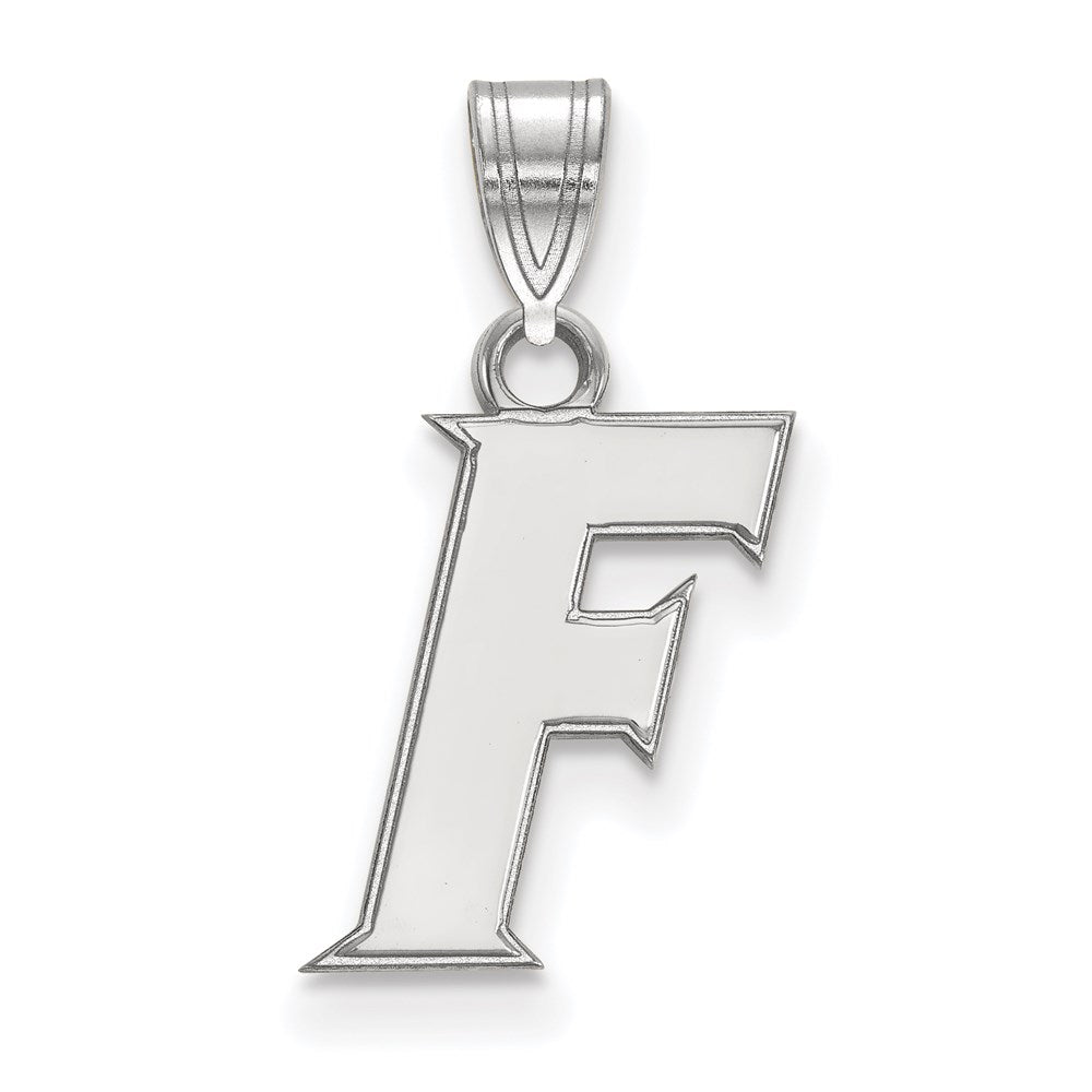 Sterling Silver Rhodium-plated University of Florida Small Pendant