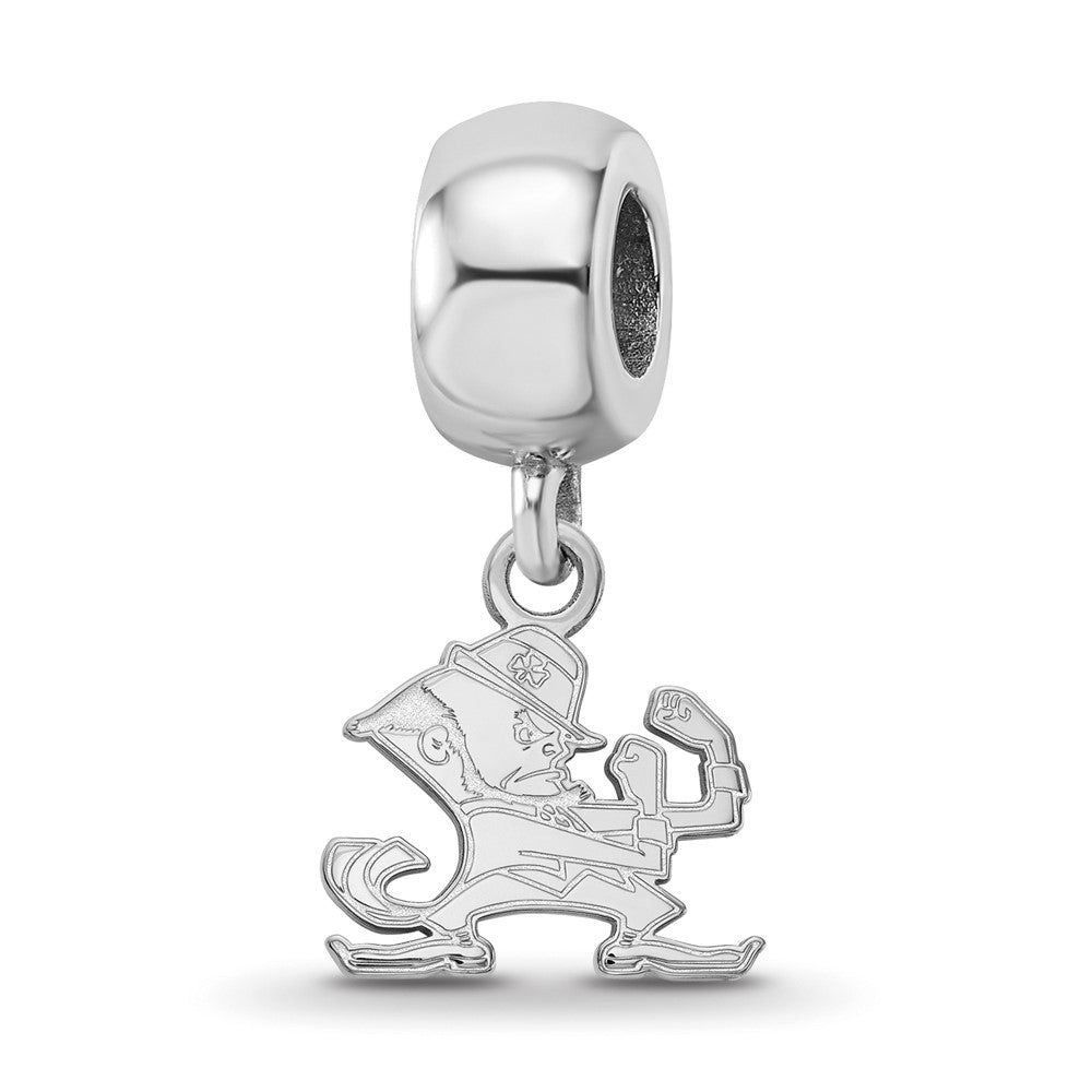 Sterling Silver Rhodium-plated U. of Notre Dame XS Dangle Bead
