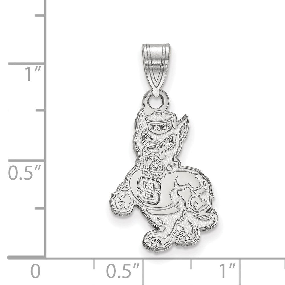 Sterling Silver Rhodium-plated North Carolina State U. Large Pendant