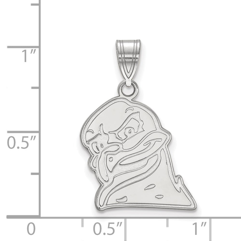 Sterling Silver Rhodium-plated Virginia Tech Large Pendant