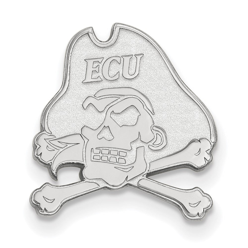 Sterling Silver Rhodium-plated East Carolina University Lapel Pin