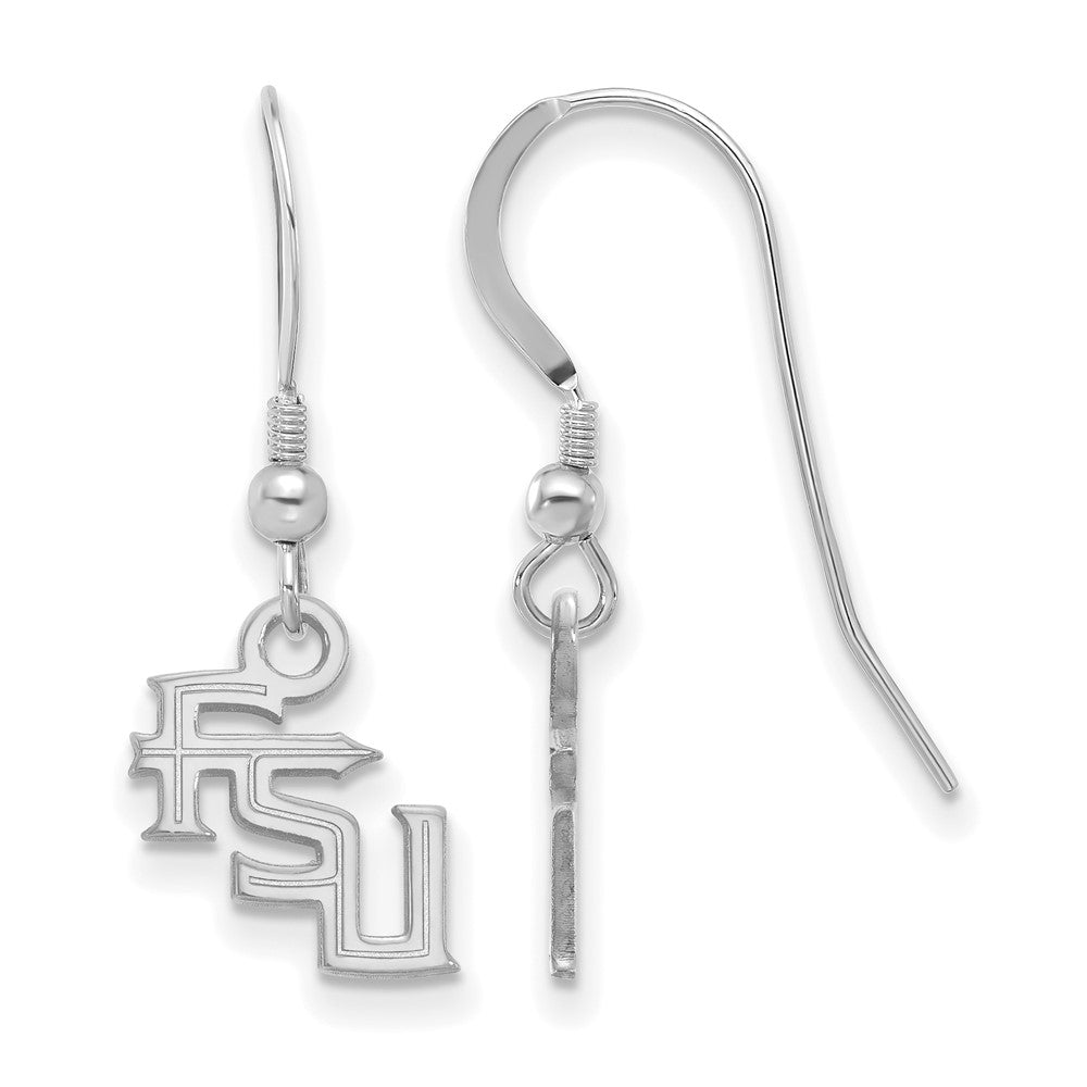 Sterling Silver Rhodium-plated Florida State Univ. XS Dangle Earrings