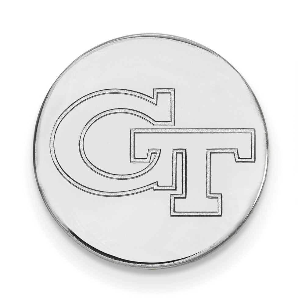 Sterling Silver Rhodium-plated Georgia Institute of Technology Lapel Pin