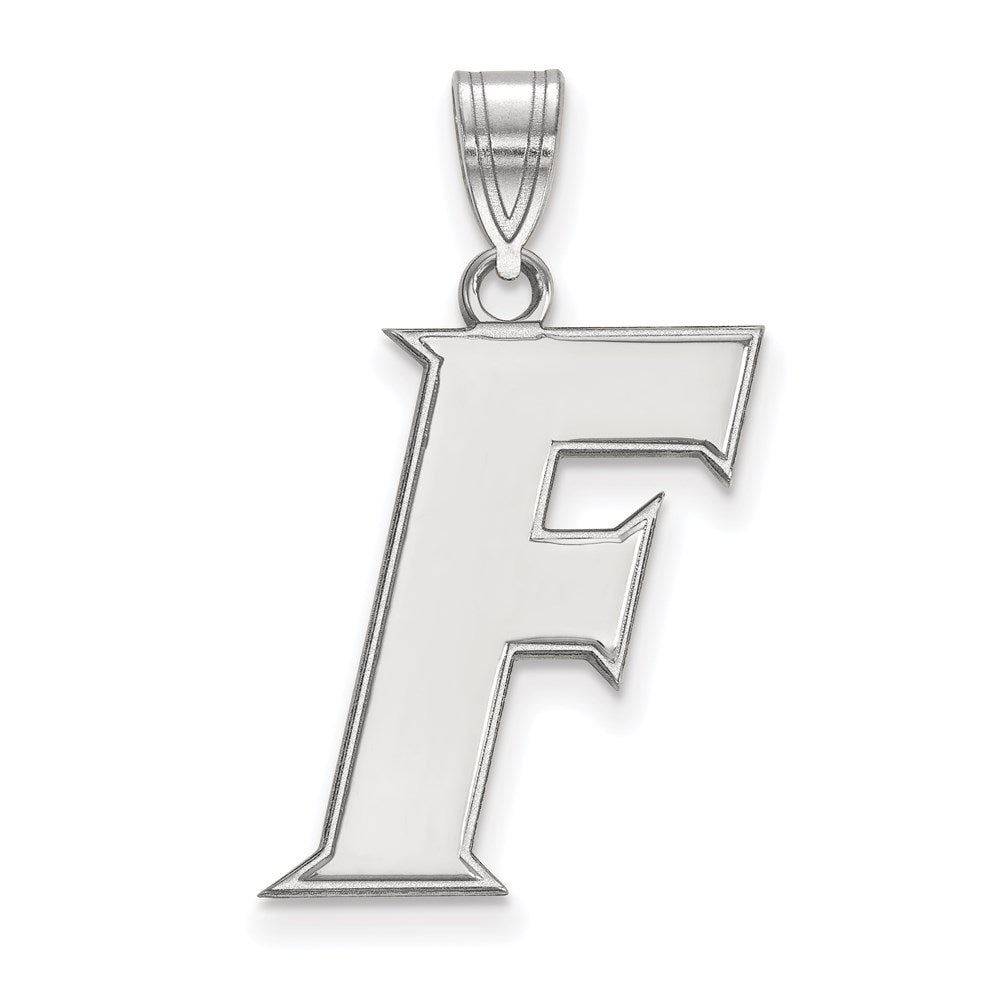 Sterling Silver Rhodium-plated University of Florida Large Pendant