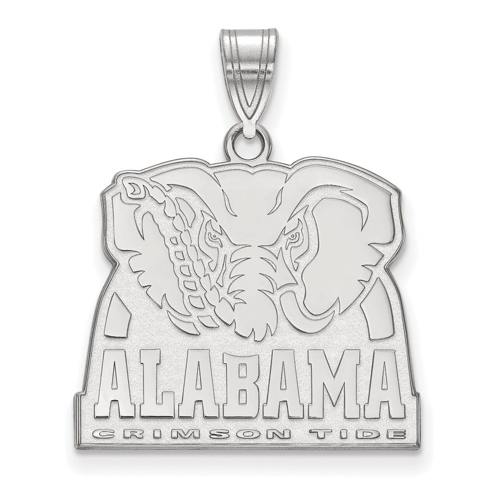 Sterling Silver Rhod-plated University of Alabama Large Pendant