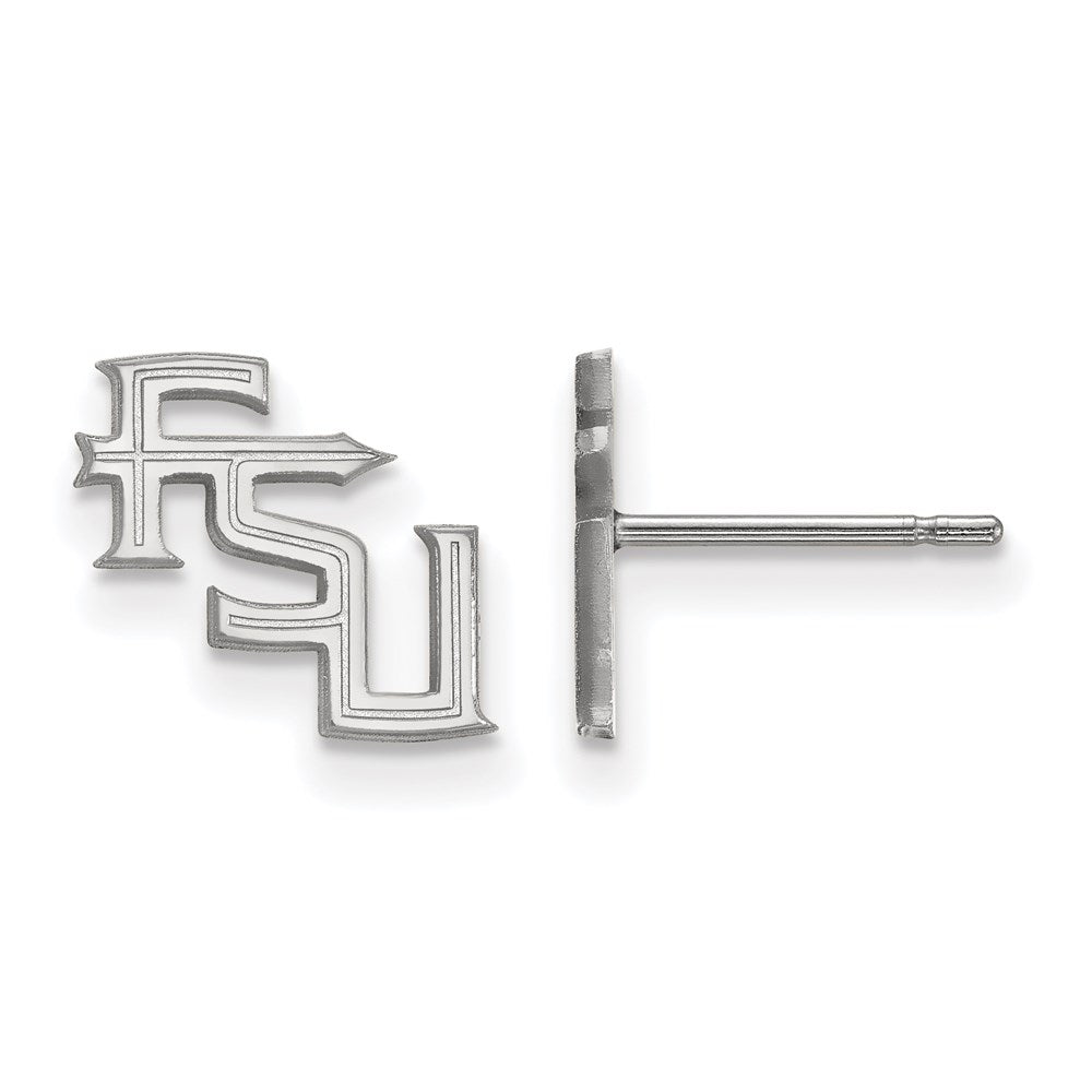 Sterling Silver Rhodium-plated Florida State University XS Post Earrings