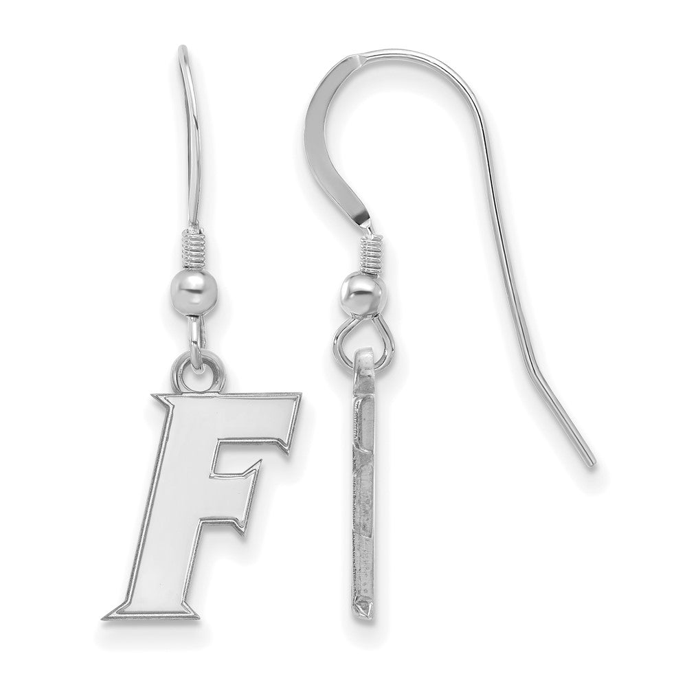 Sterling Silver Rhodium-plated Univ. of Florida Small Dangle Earrings