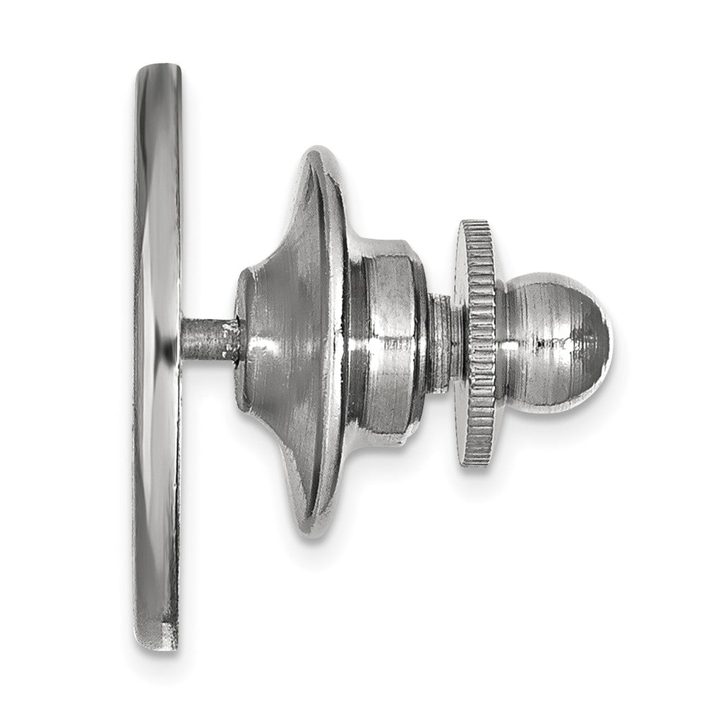 Sterling Silver Rhodium-plated University of Nebraska Lapel Pin
