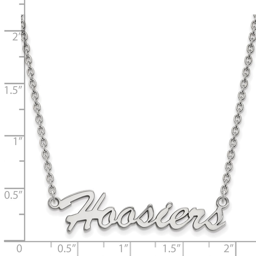 Sterling Silver Rhodium-plated Indiana University Hoosiers Necklace