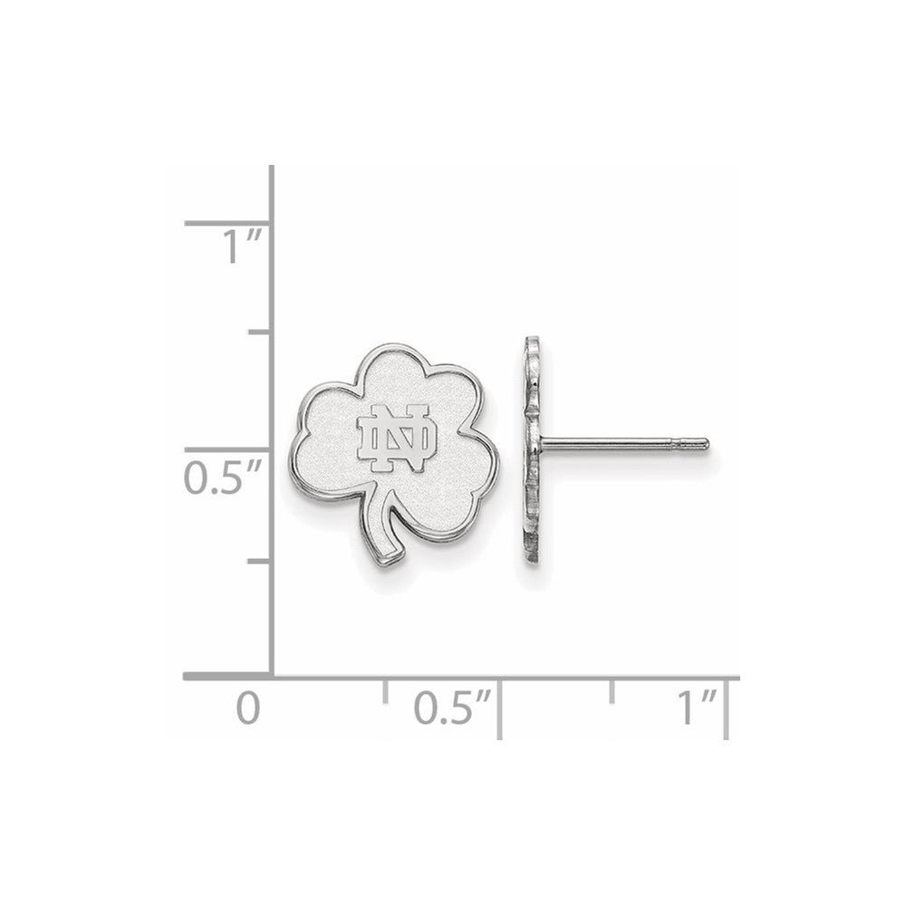 Sterling Silver Rhodium-plated Univ. of Notre Dame XS Post Earrings