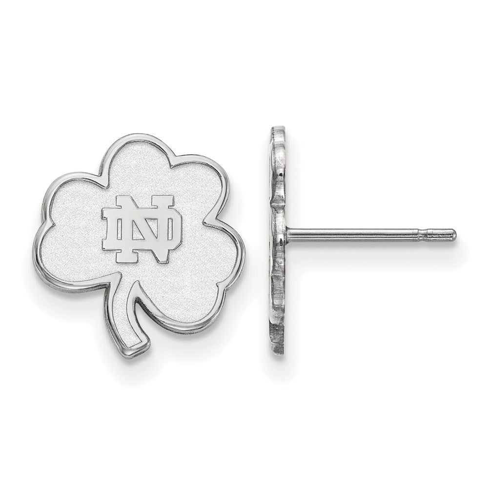 Sterling Silver Rhodium-plated Univ. of Notre Dame XS Post Earrings