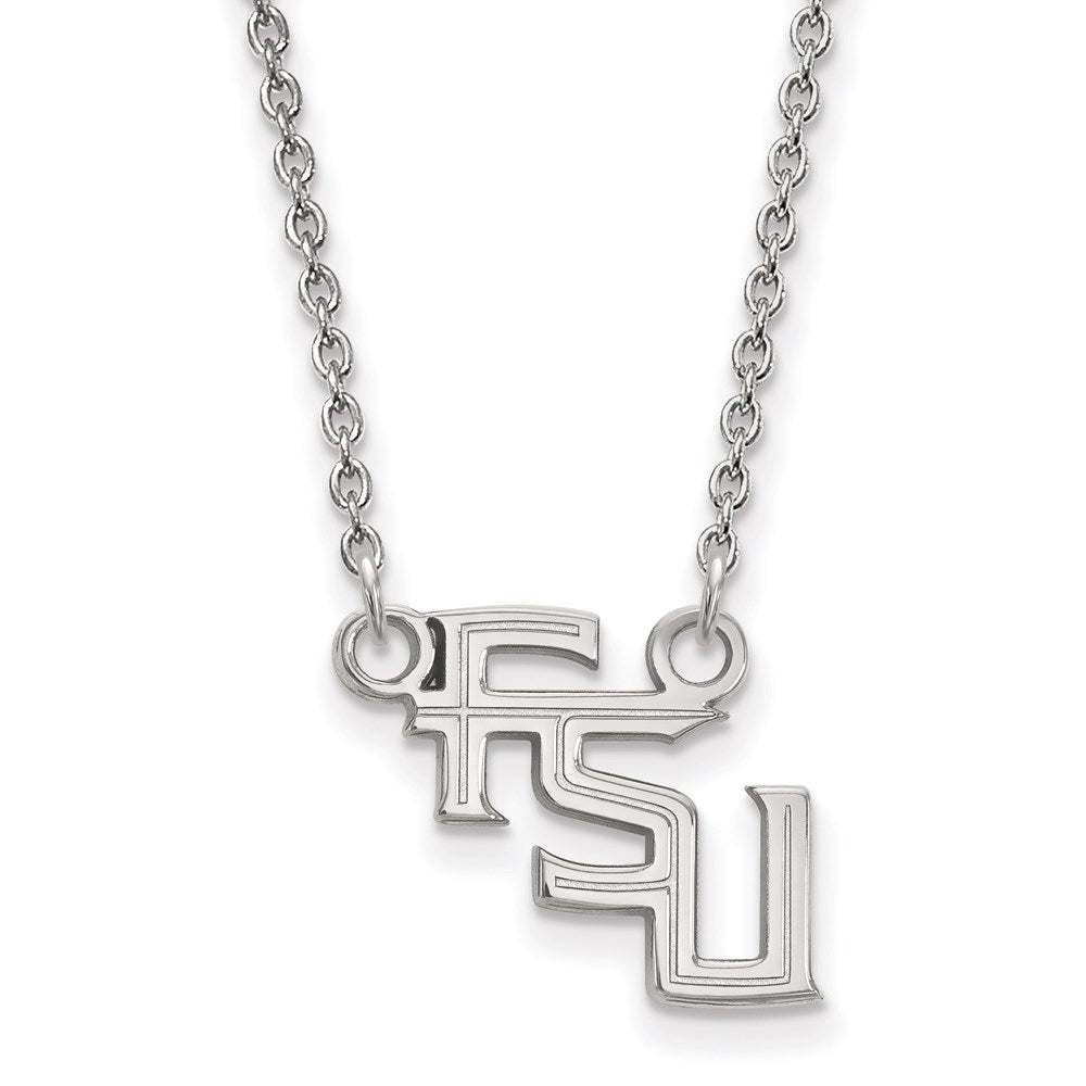 Sterling Silver Rhodium-plated Florida State U. Small Pendant Necklace