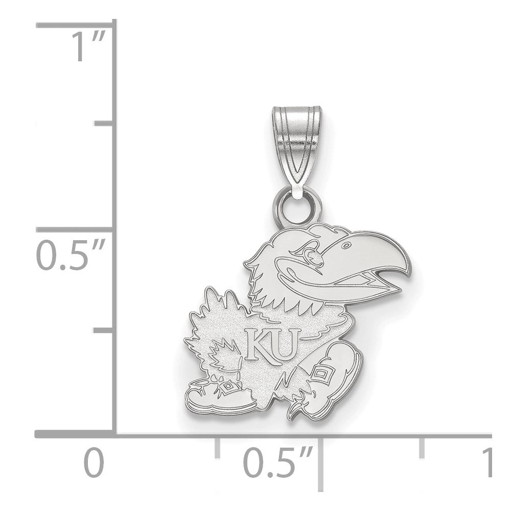 14K White Gold University of Kansas Small Pendant