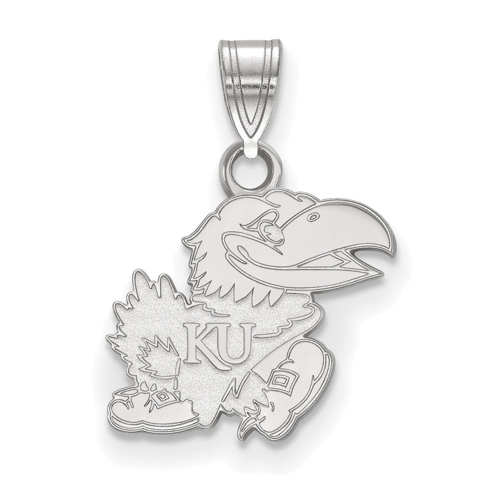 14K White Gold University of Kansas Small Pendant
