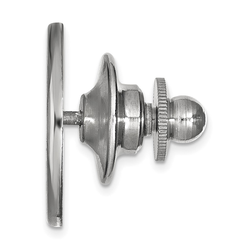 Sterling Silver Rhodium-plated University of Miami Crest Lapel Pin