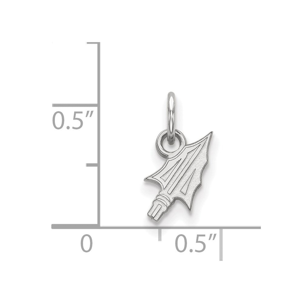 Sterling Silver Rhodium-plated Florida State University XS Pendant