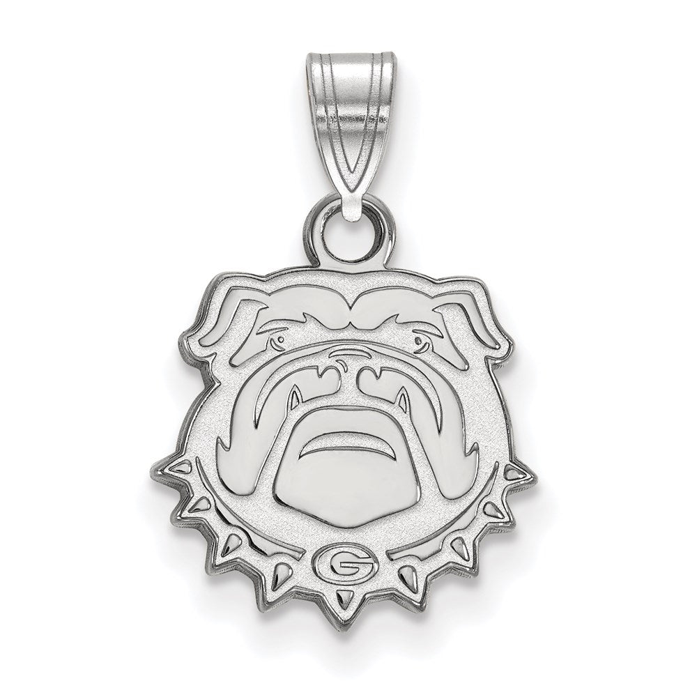 14K White Gold University of Georgia Small Pendant