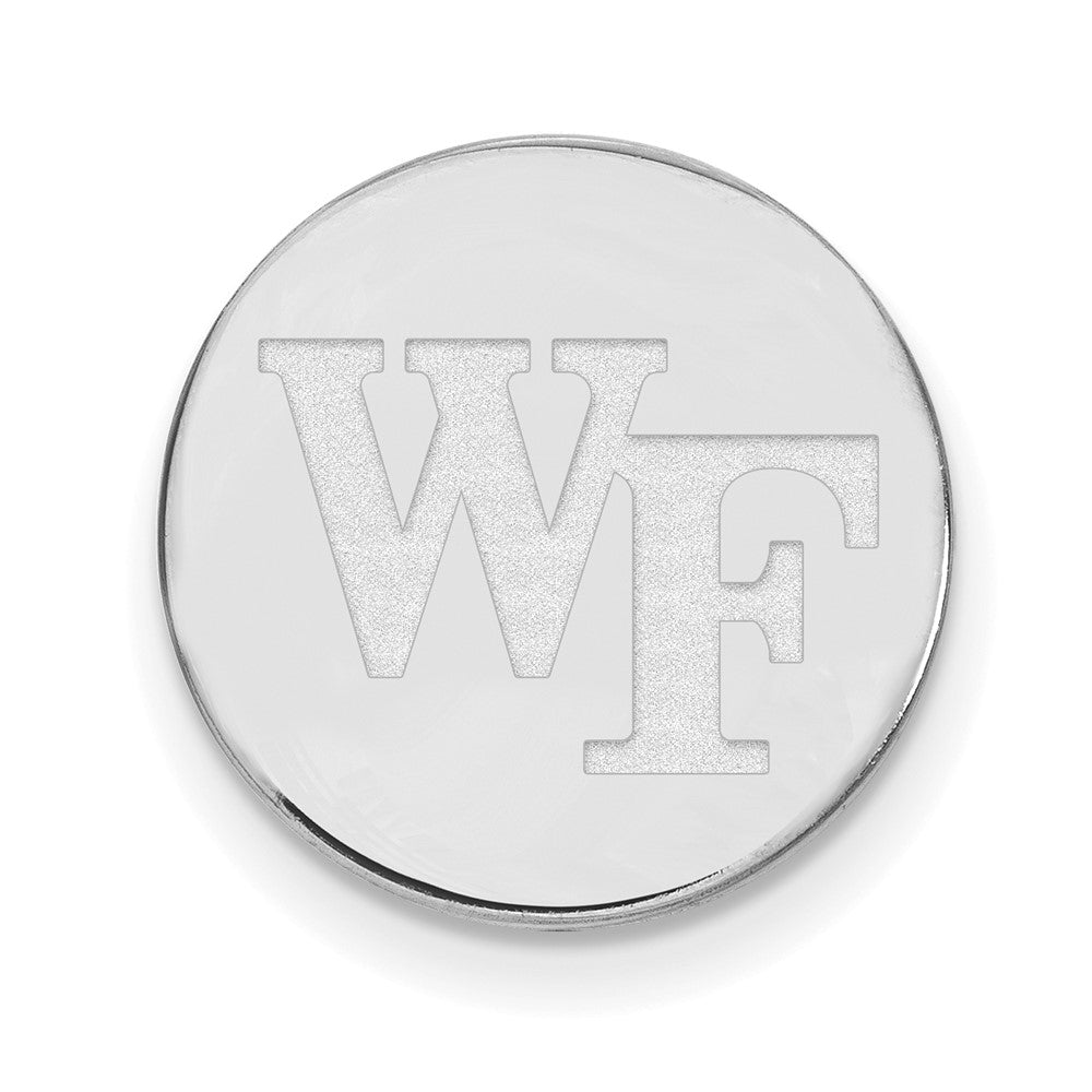 Sterling Silver Rhodium-plated Wake Forest University Lapel Pin
