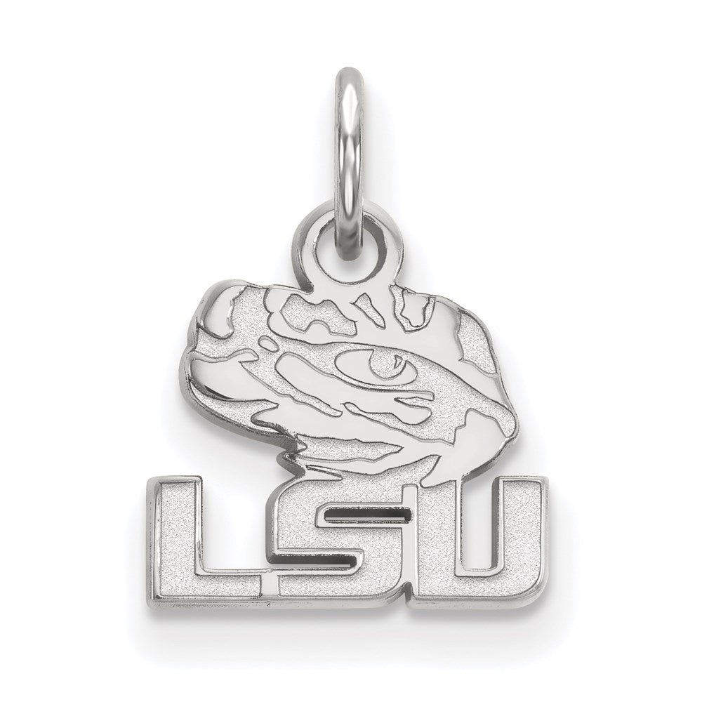 Sterling Silver Rhodium-plated Louisiana State University XS Pendant