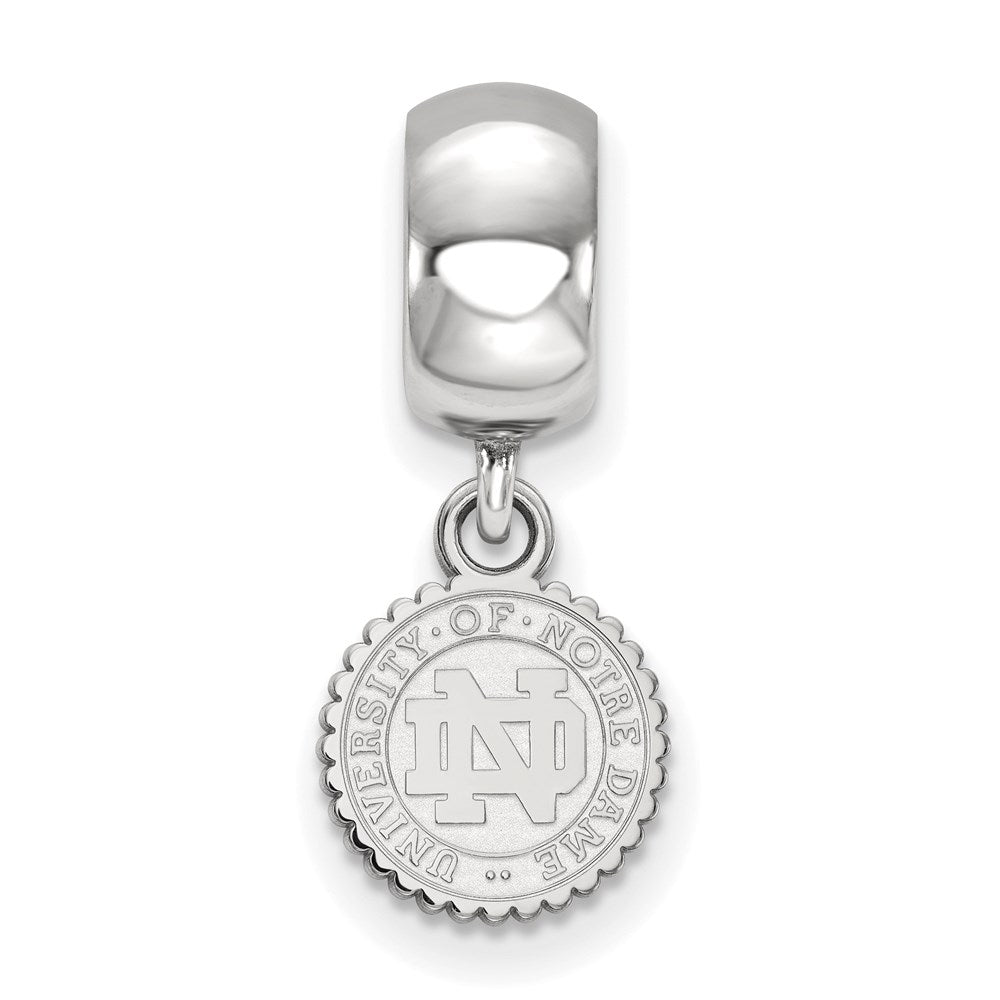 Sterling Silver Rhodium-plated U. of Notre Dame XS Dangle Bead